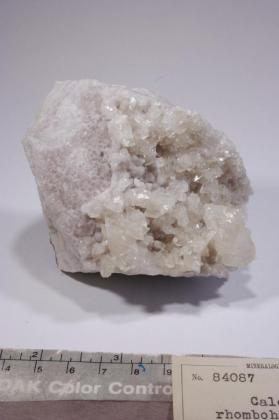 CALCITE with amethyst