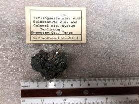 Terlinguaite xls with Eglestonite xls and Calomel xls, Gypsum