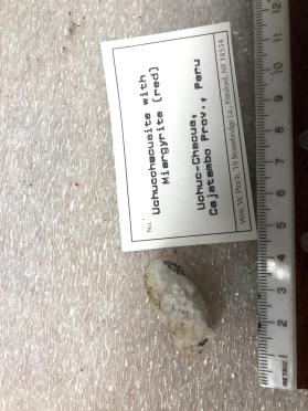 Uchucchacuaite with Miargyrite (red)