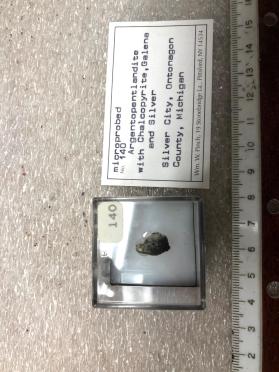 Argentopentlandite with Chalcopyrite, Galena and Silver