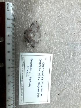 Chernovite-Y xls. with Dravite xls, Magnesite