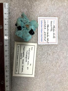 Malachite xls. on Katangite