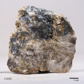 Vivianite with Mica Group and Quartz and Siderite and Tourmaline Group and white mineral