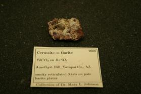 Cerussite on Barite