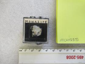 Monazite; orange crystals