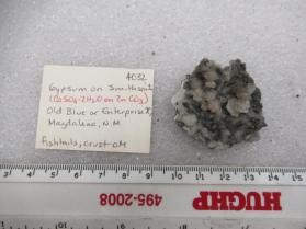 Gypsum on Smithsonite