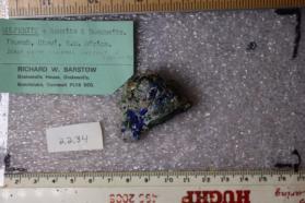 Wulfenite with Azurite