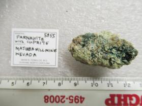 Parnauite with Cuprite