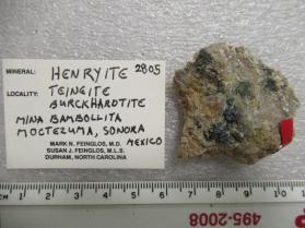 Henryite with Teineite, Etc