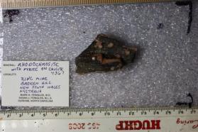Rhodochrosite with Pyrite, Calcite