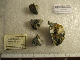Acanthite (4 specimens):