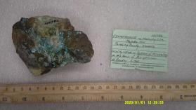 Cyanotrichite with Chalcophyllite