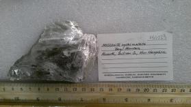 Muscovite crystal on albite