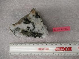 actinolite on calcite