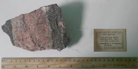 Granite and calc-amphibolite, lit-par-lit injection