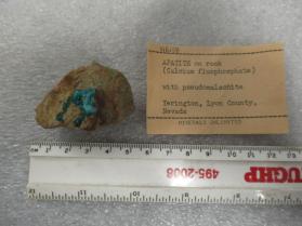 FLUORAPATITE with Pseudomalachite