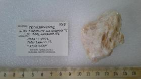 Telyushenkoite with Shibkovite, Hyalotekite In Reedmergnerite