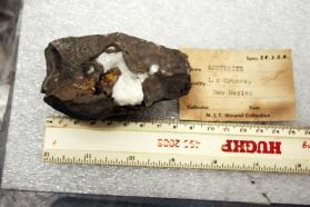 Anhydite with Sphalerite in Basalt