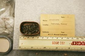 Andalusite, small crystals in box