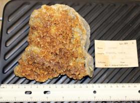 Sulfur crystals on matrix