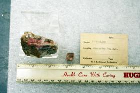 Elbaite crystal in Pegmatite, and individual