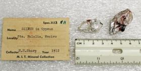 Silver wires in Gypsum