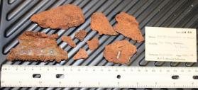 Copper crystal groups formed on rails