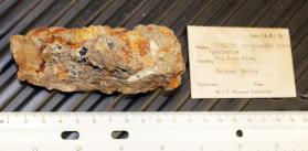Covellite ps. after Sphalerite in matrix