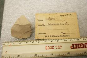 Boehmite, massive on matrix and poweder sample in vial