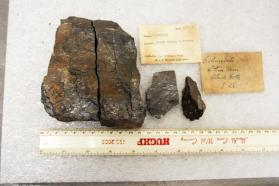 Columbite, large crystal sections